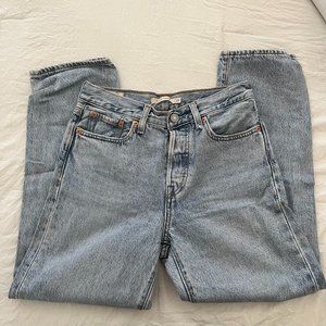 levi blue wedgie straight denim jeans